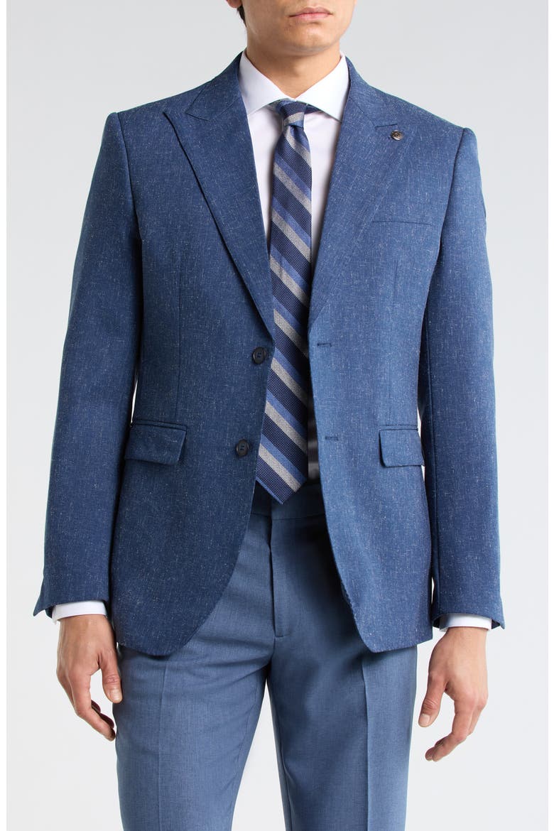 Slim Fit Cotton Blend Sport Coat, Main, color, DENIM