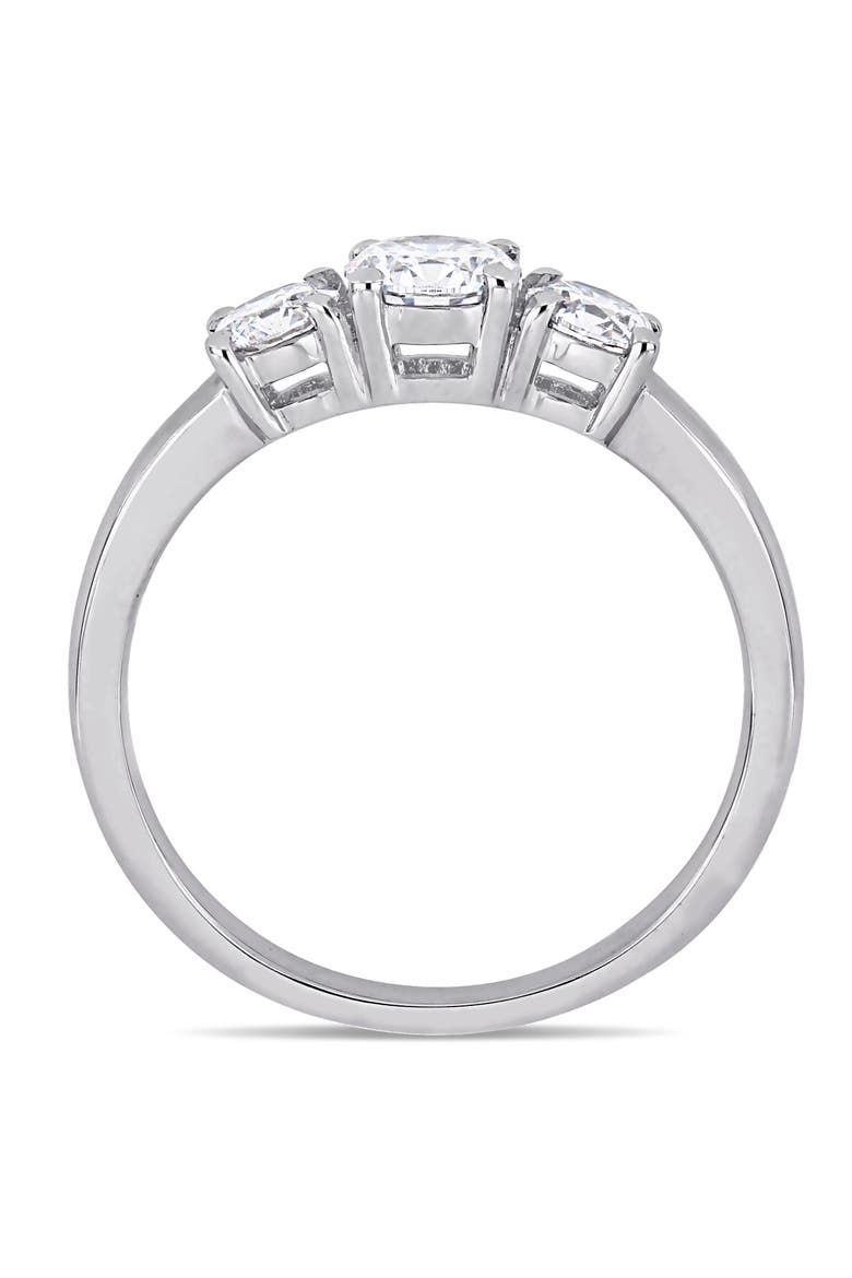 1 CTW Lab-Grown Diamond 3-Stone Ring 14k, Alternate, color, White Gold