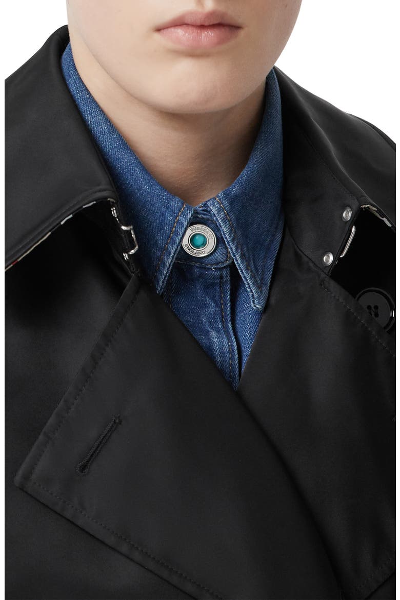 Deighton Trench Coat, Alternate, color, BLACK
