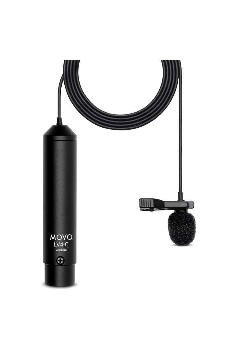 BY-M4C Cardioid XLR Lavalier Microphone with Phantom Power, Main, color, Black