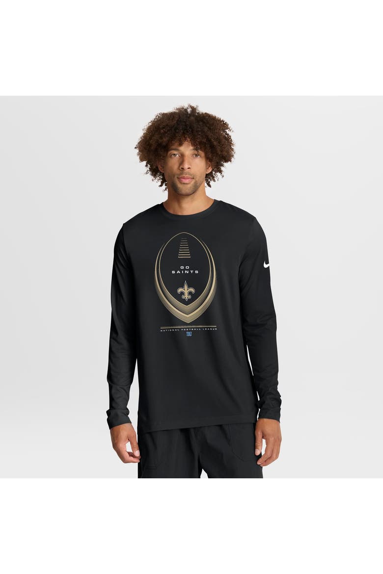Men's Nike Black New Orleans Saints Legend Icon Dri-FIT Long Sleeve T-Shirt, Main, color, Black