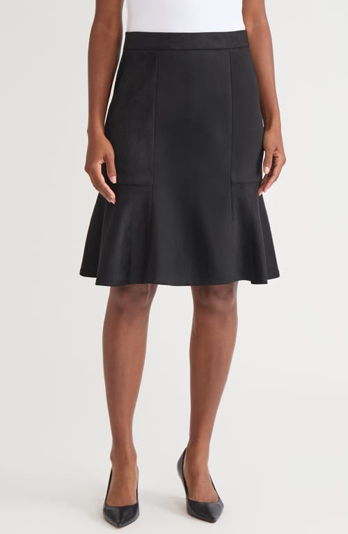 Kasper Flared Pull-on Skirt In Black