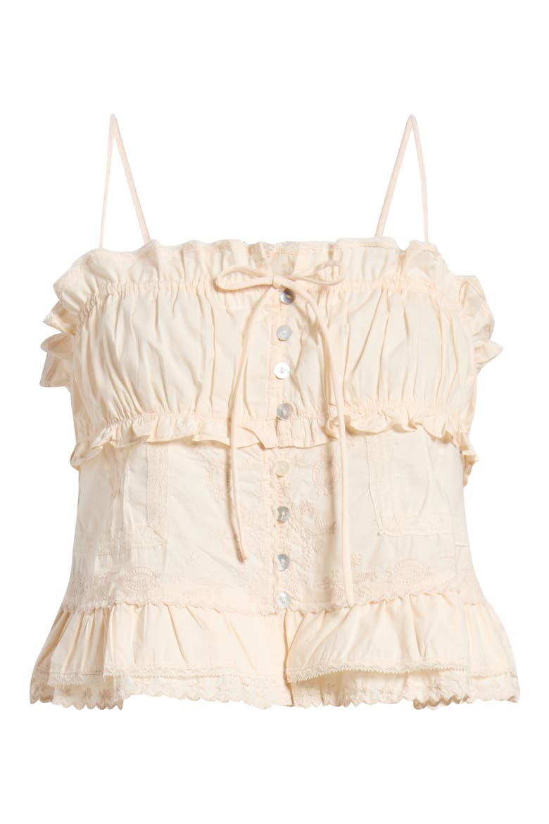 Ramo Ruffle Lace Top, Main, color, ECRU