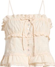 MANGO Ramo Ruffle Lace Top