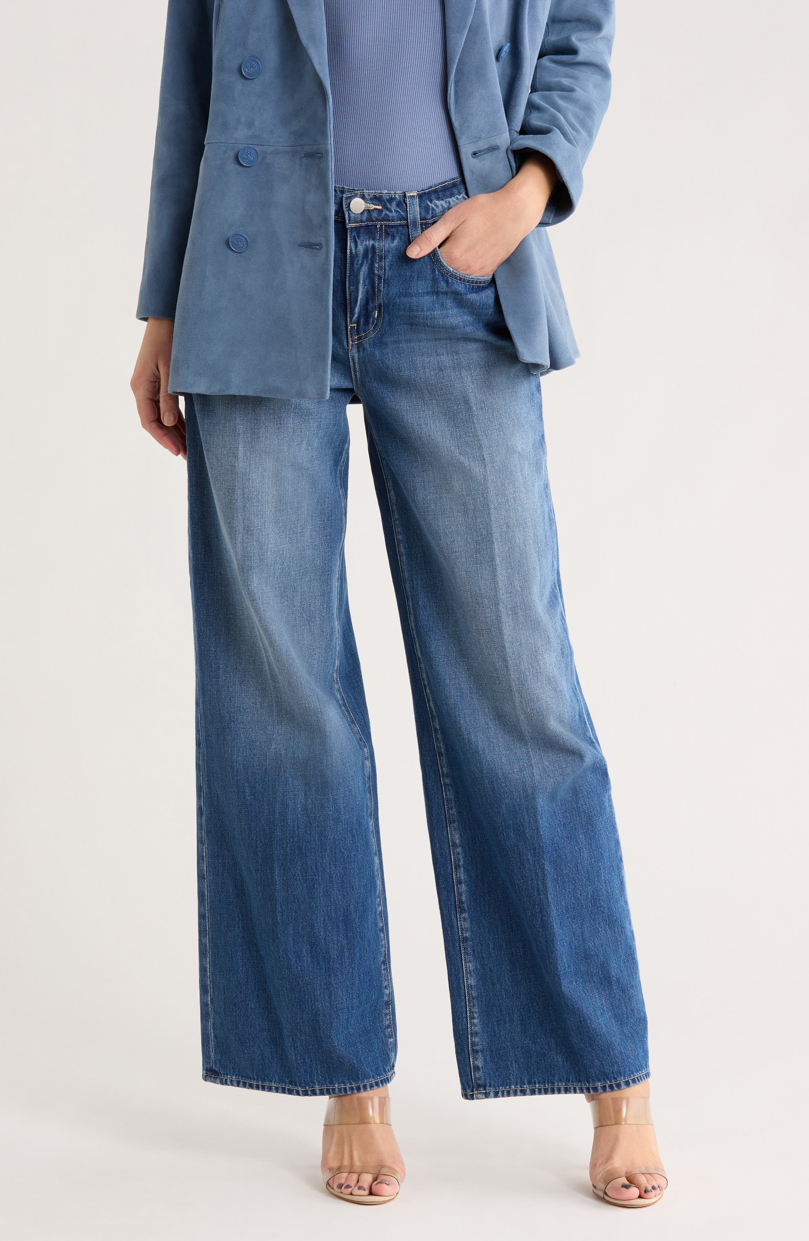 L'AGENCE Alicent High Waist Wide Leg Jeans
