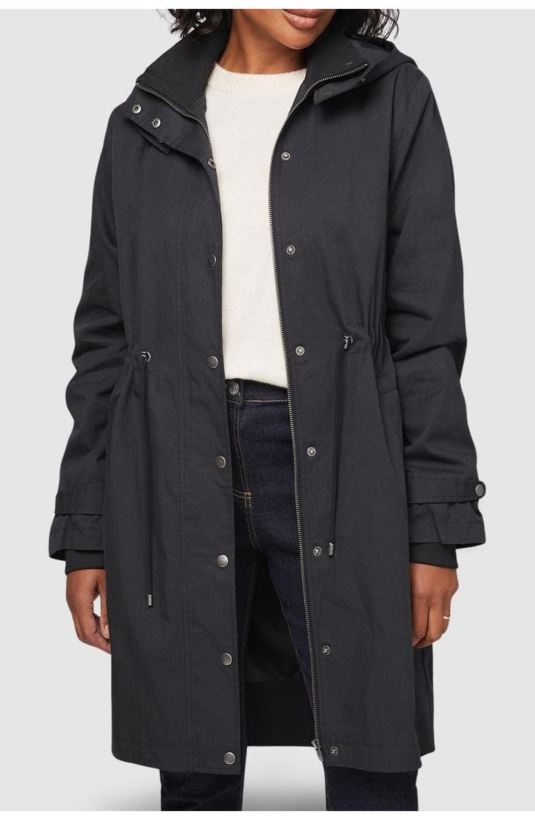 Wallis Knitted Collar Lightweight Coat, Alternate, color, Black