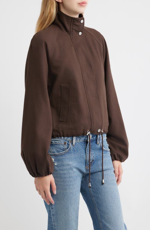 Rails Blake Stand Collar Drawstring Jacket In Brown