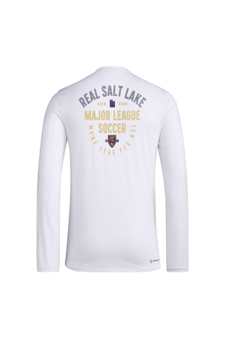 Men's adidas White Real Salt Lake Local Stoic Long Sleeve T-Shirt, Alternate, color, White