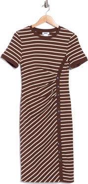DKNY Stripe Knit Midi Dress