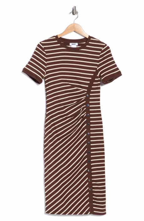 Stripe Knit Midi Dress