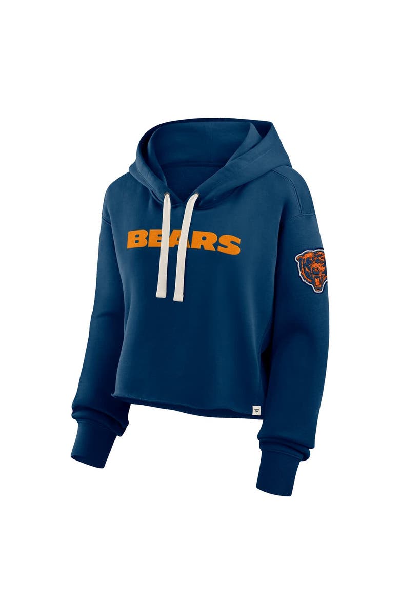 FANATICS Women's Fanatics Navy Chicago Bears Oversized Hometown Heritage Cropped Hoodie, Alternate, color, Navy