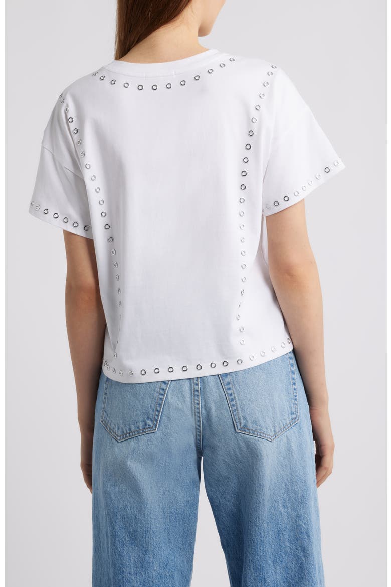 Kelly Grommet Boxy T-Shirt, Alternate, color, WHITE