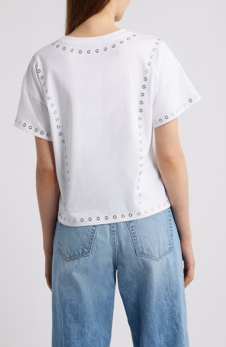 rag & bone/JEAN Kelly Grommet Boxy T-Shirt, Alternate, color, White