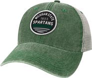 LEGACY ATHLETIC Men's Green Michigan State Spartans Sunset Dashboard Trucker Snapback Hat