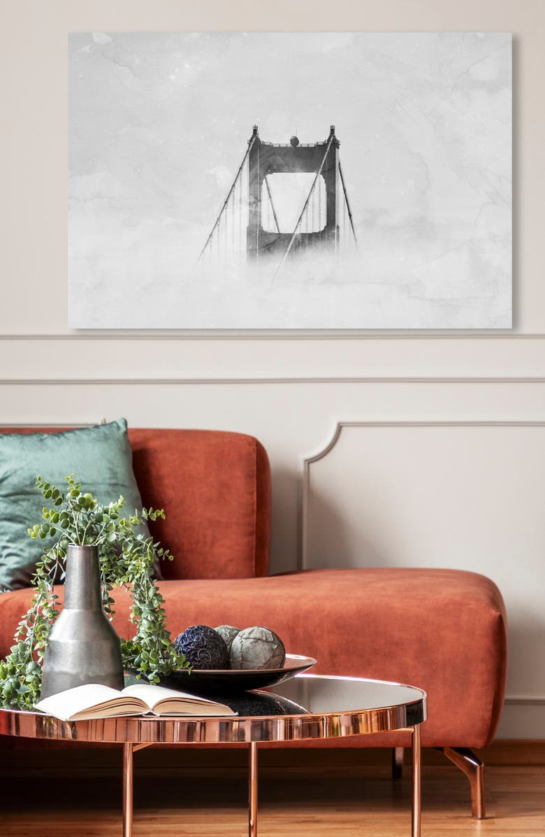 Oliver Gal Up So High Golden Gate Bridge Canvas Wall Art, Alternate, color,