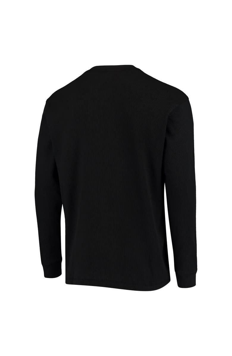 DUNBROOKE Men's Dunbrooke Black Minnesota Vikings Logo Maverick Thermal Henley Long Sleeve T-Shirt, Alternate, color, Black