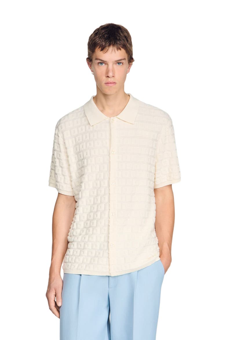 Terry knit shirt, Alternate, color, Ecru