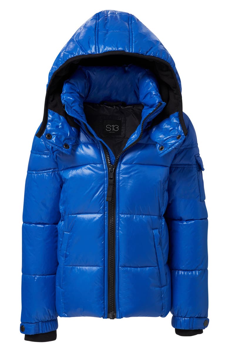 S13 Kids' Downhill Hooded Puffer Jacket, Alternate, color, Royal