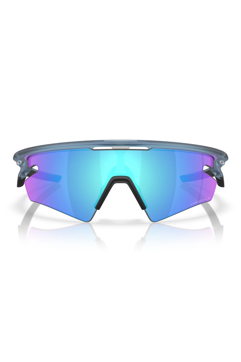 Gender Inclusive Sphaera 36mm Polarized Rectangle Shield Sunglasses, Main, color, MATTE TRANS STONEWASHED
