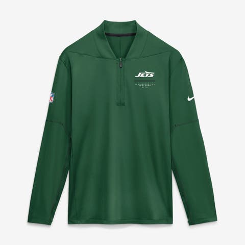 Men's Nike Green New York Jets Sideline Logo Glory Midweight Dri-FIT Half-Zip Pullover
