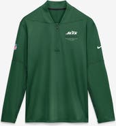 Nike Men's Nike Green New York Jets Sideline Logo Glory Midweight Dri-FIT Half-Zip Pullover