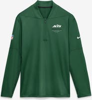 Nike Men's Nike Green New York Jets Sideline Logo Glory Midweight Dri-FIT Half-Zip Pullover