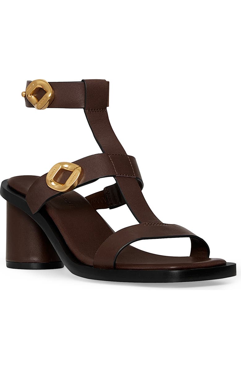 Rebecca Minkoff G City Ankle Strap Sandal, Main, color, Brunette