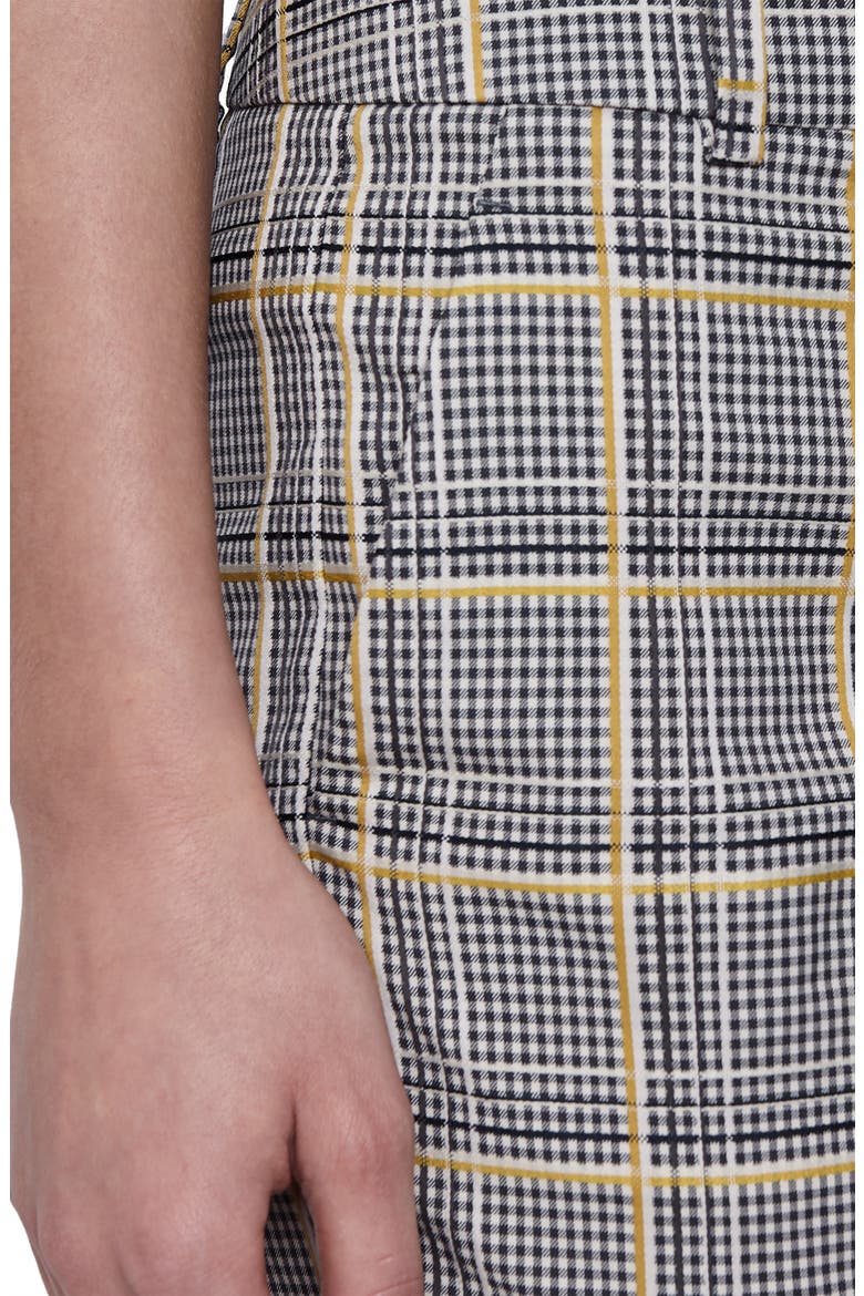Joanne Check Stretch Cotton Blend Pants, Alternate, color, GREY CHECK