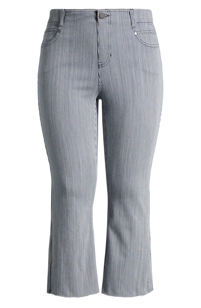 Liverpool Los Angeles Gia Glider Stripe Raw Hem Pull-On Crop Flare Pants, Alternate, color, 