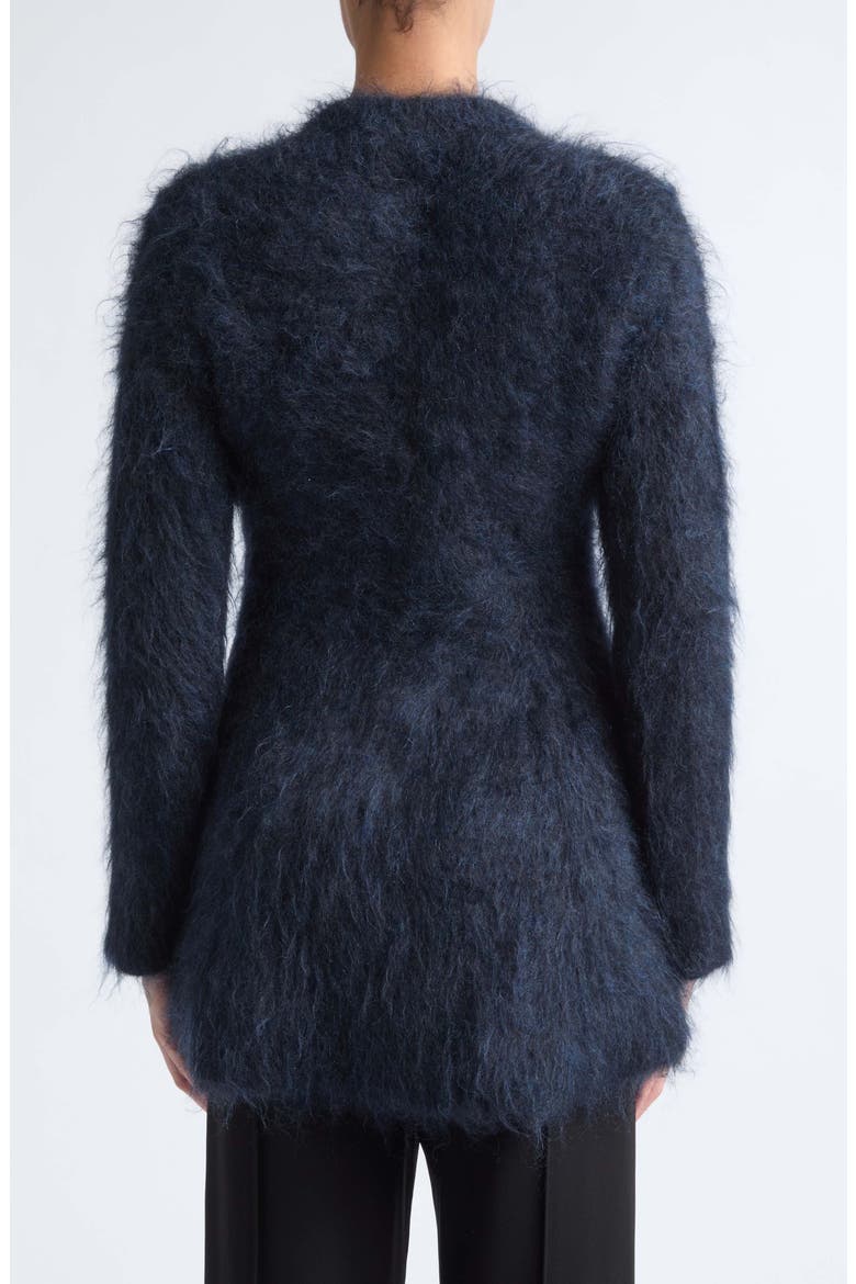 Aniza Brushed Mohair Blend Cardigan, Alternate, color, NAVY/ BLACK