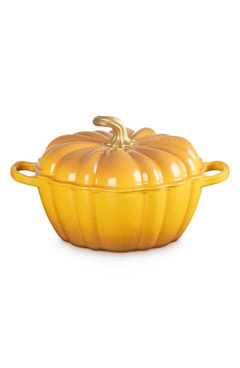 Pumpkin Enameled Cast Iron Cocotte