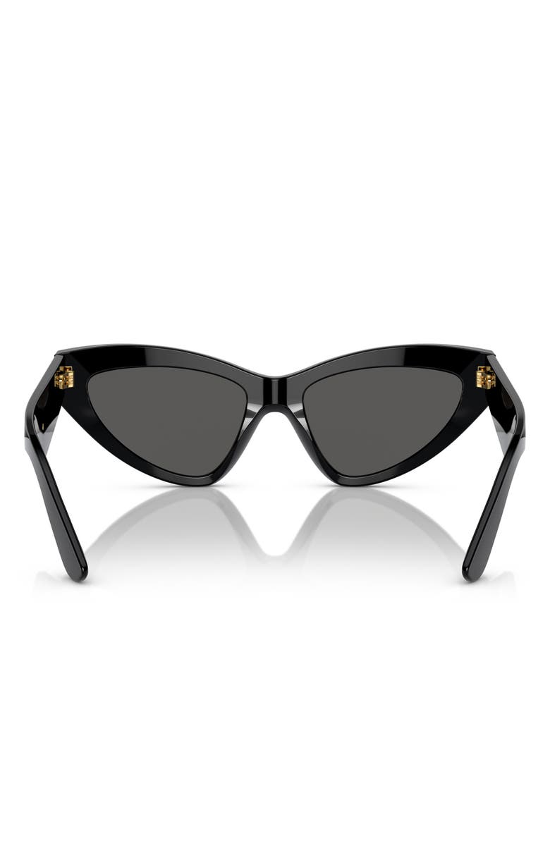Dolce&Gabbana 55mm Cat Eye Sunglasses, Alternate, color, Black