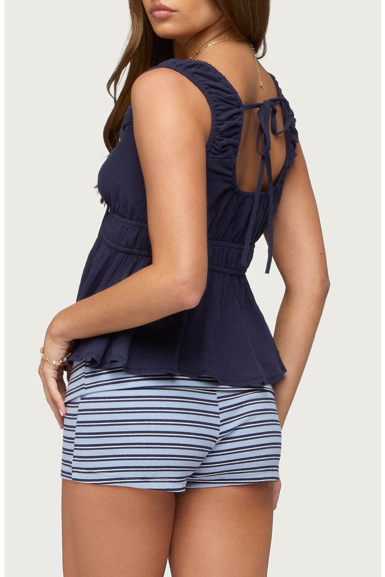 Bertha Sleeveless Babydoll Top, Alternate, color, NAVY