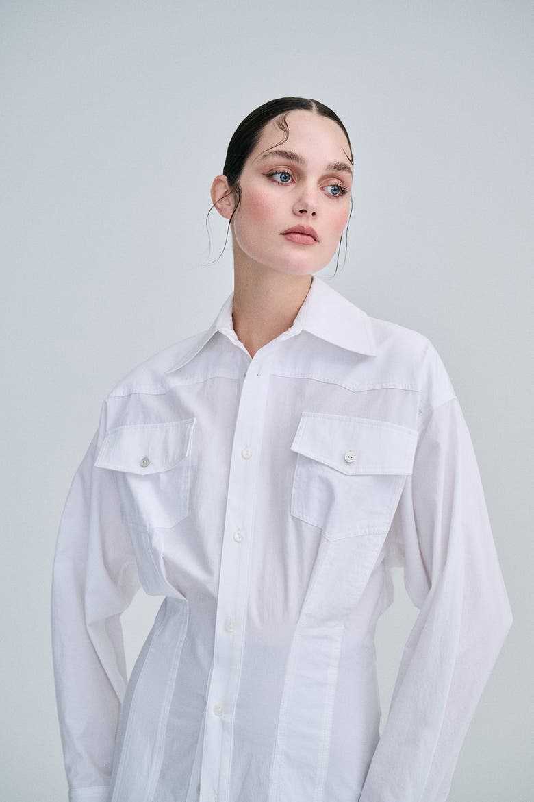 Riri Button Up, Alternate, color, White
