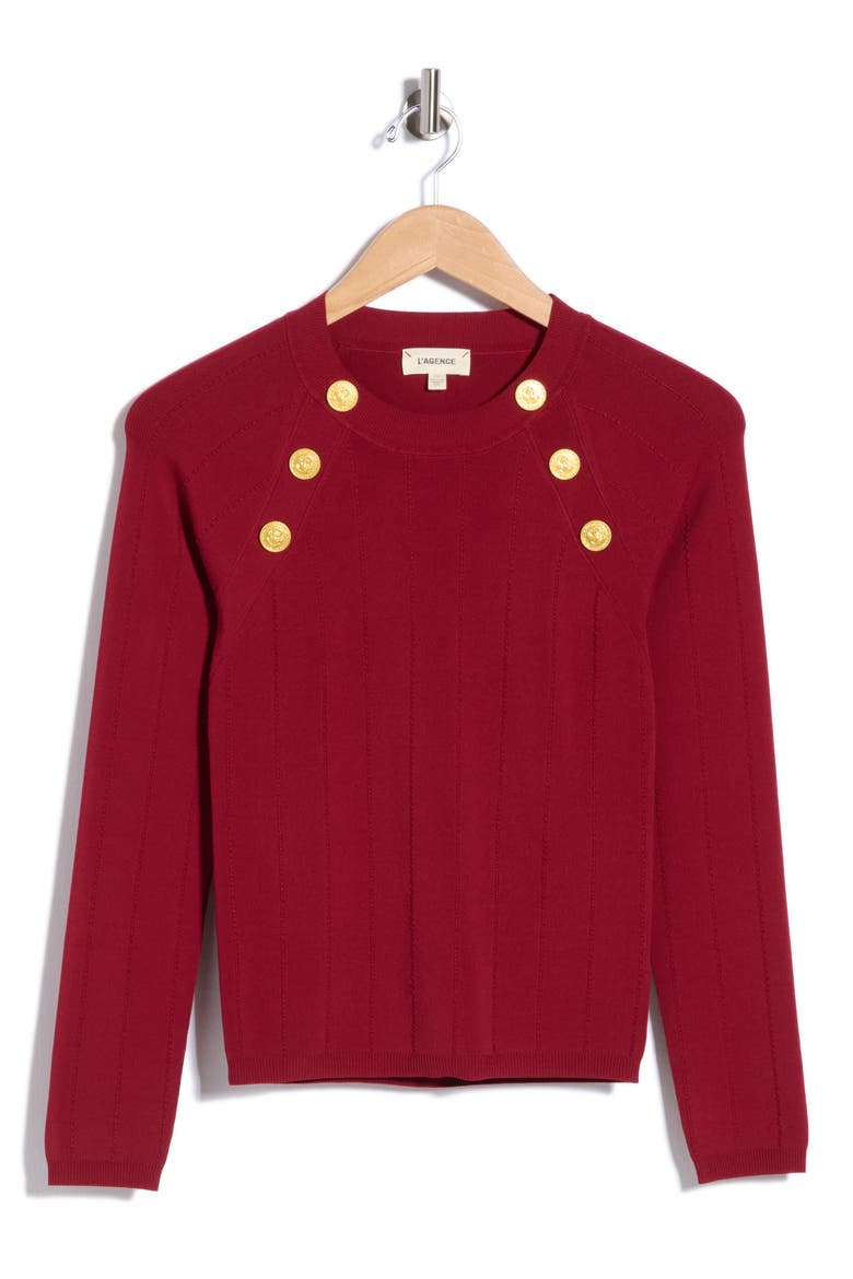 Gretchen Sweater, Alternate, color, BLACK CHERRY/ GOLD