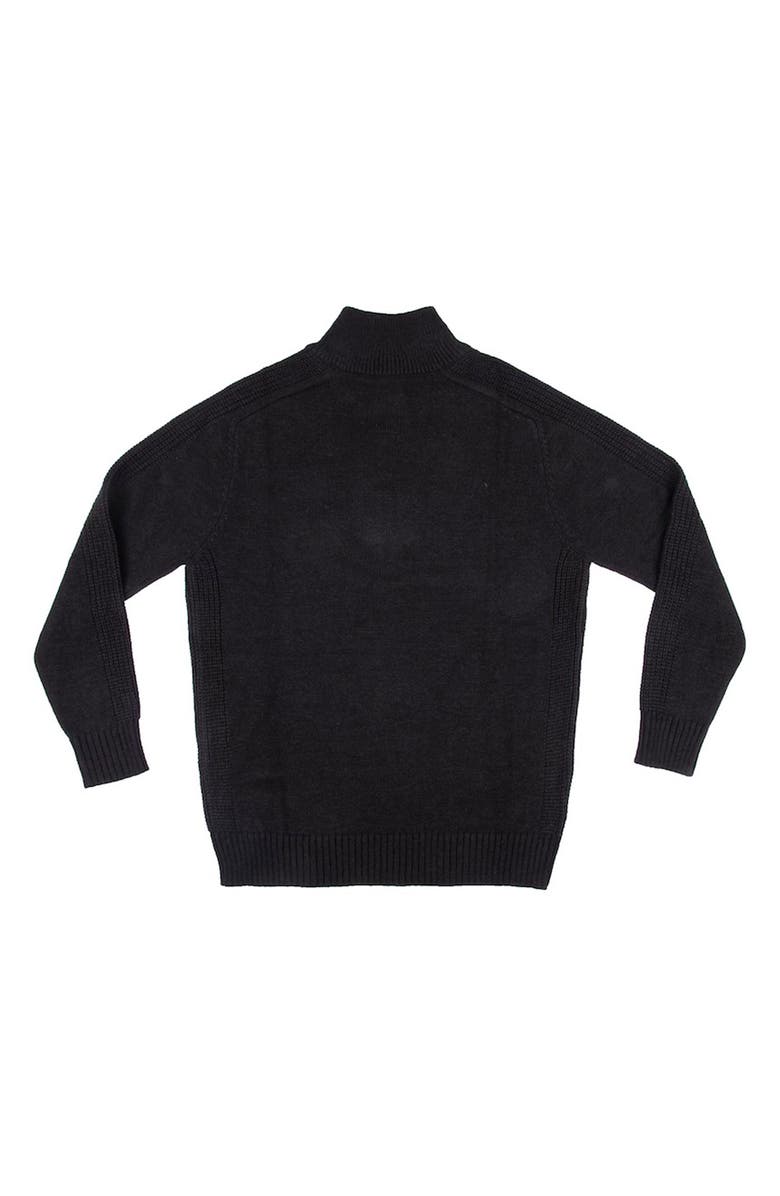 XRAY Quarter Zip Marble Knit Sweater, Alternate, color, Black