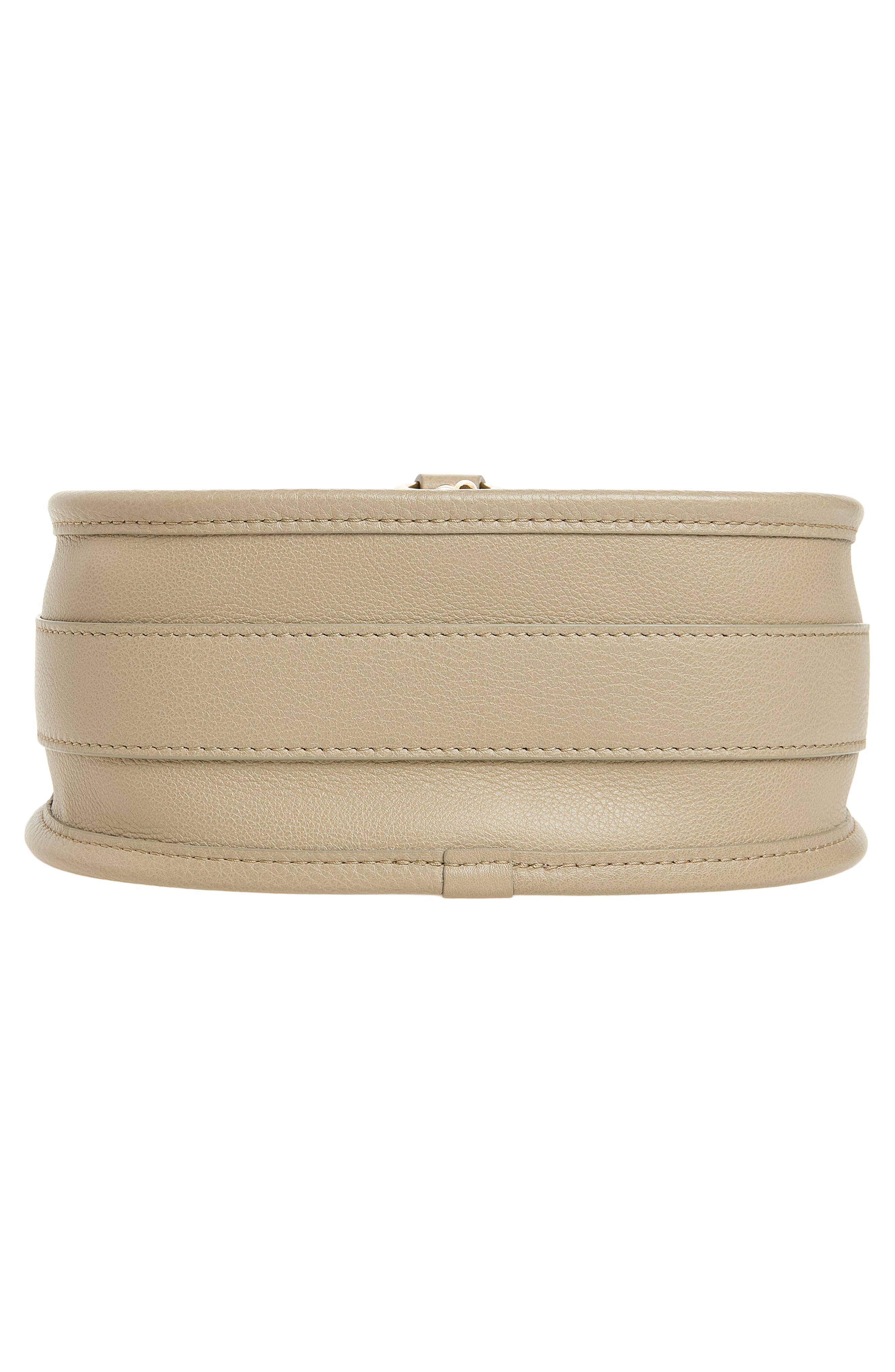 Burberry Mini B Clip Messenger Bag, Alternate, color, Mushroom