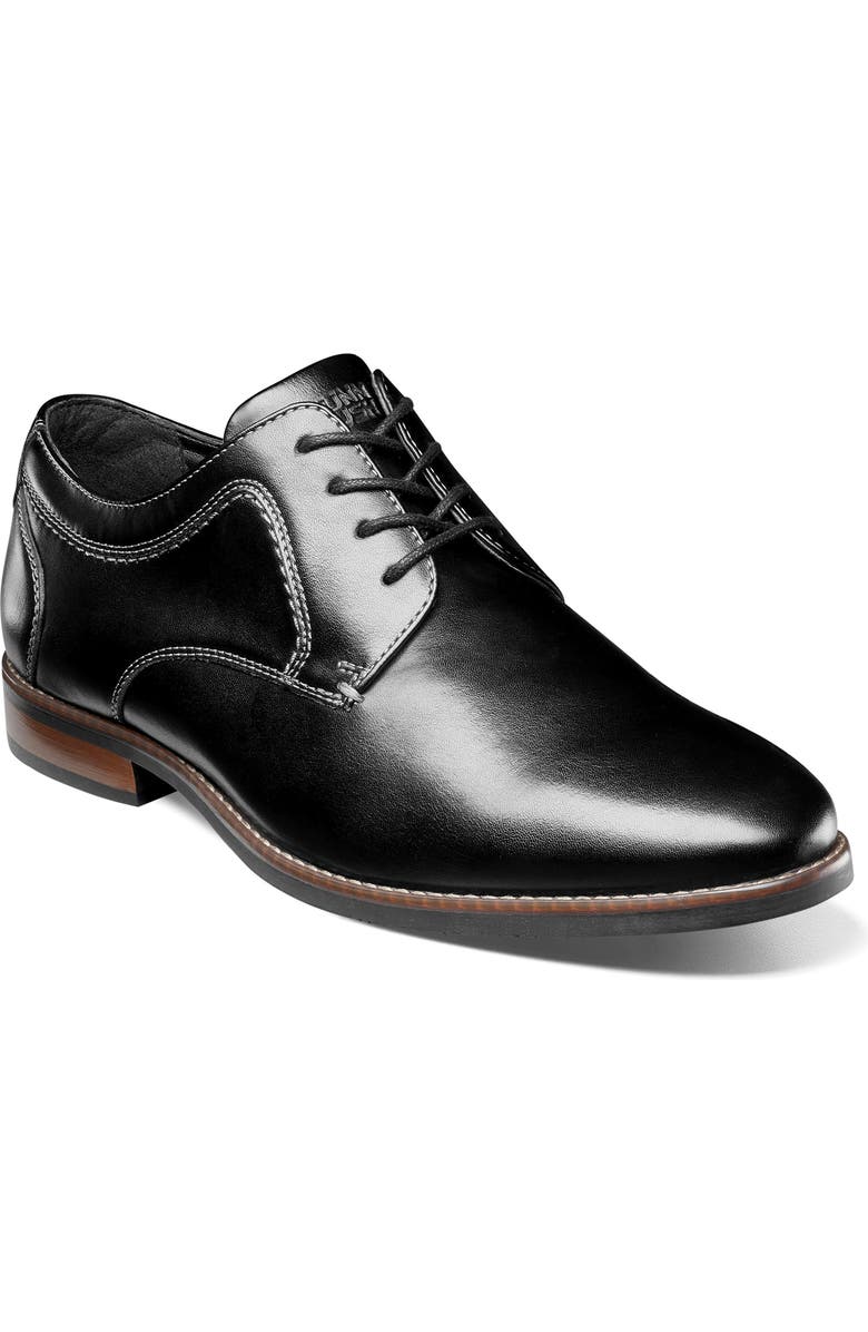 NUNN BUSH Wedgewood Plain Toe Derby, Main, color, Black