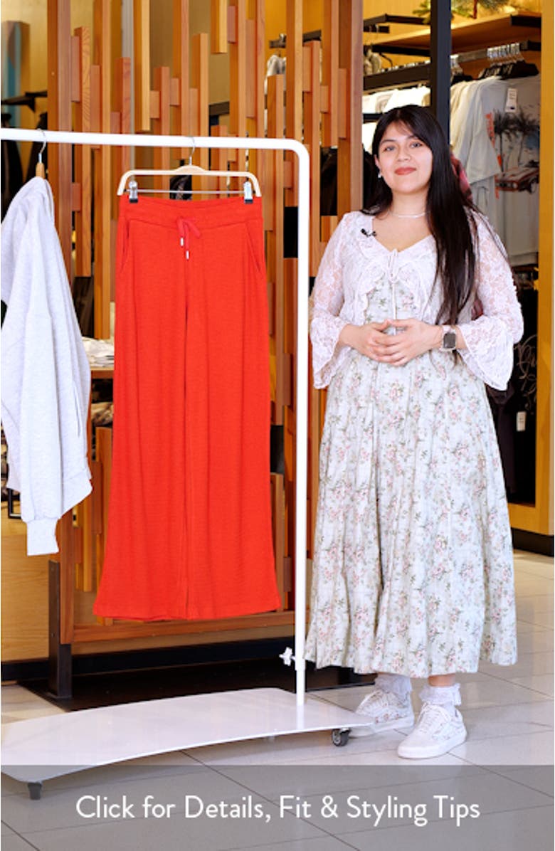 Waffle Wide Leg Pajama Pant, sales video thumbnail