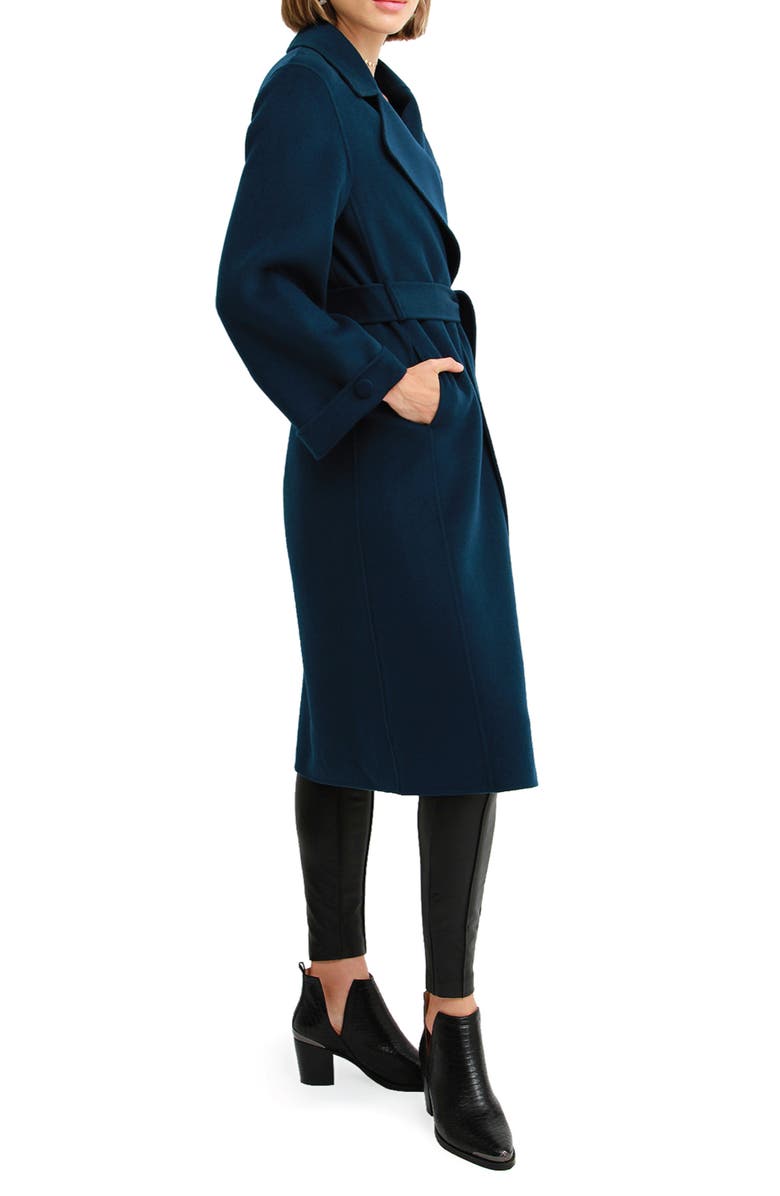 Belle & Bloom Stay Wild Oversize Wool Coat, Alternate, color, Dark Teal