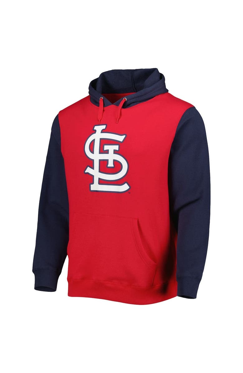 STITCHES Men's Stitches Red/Navy St. Louis Cardinals Team Pullover Hoodie, Alternate, color,