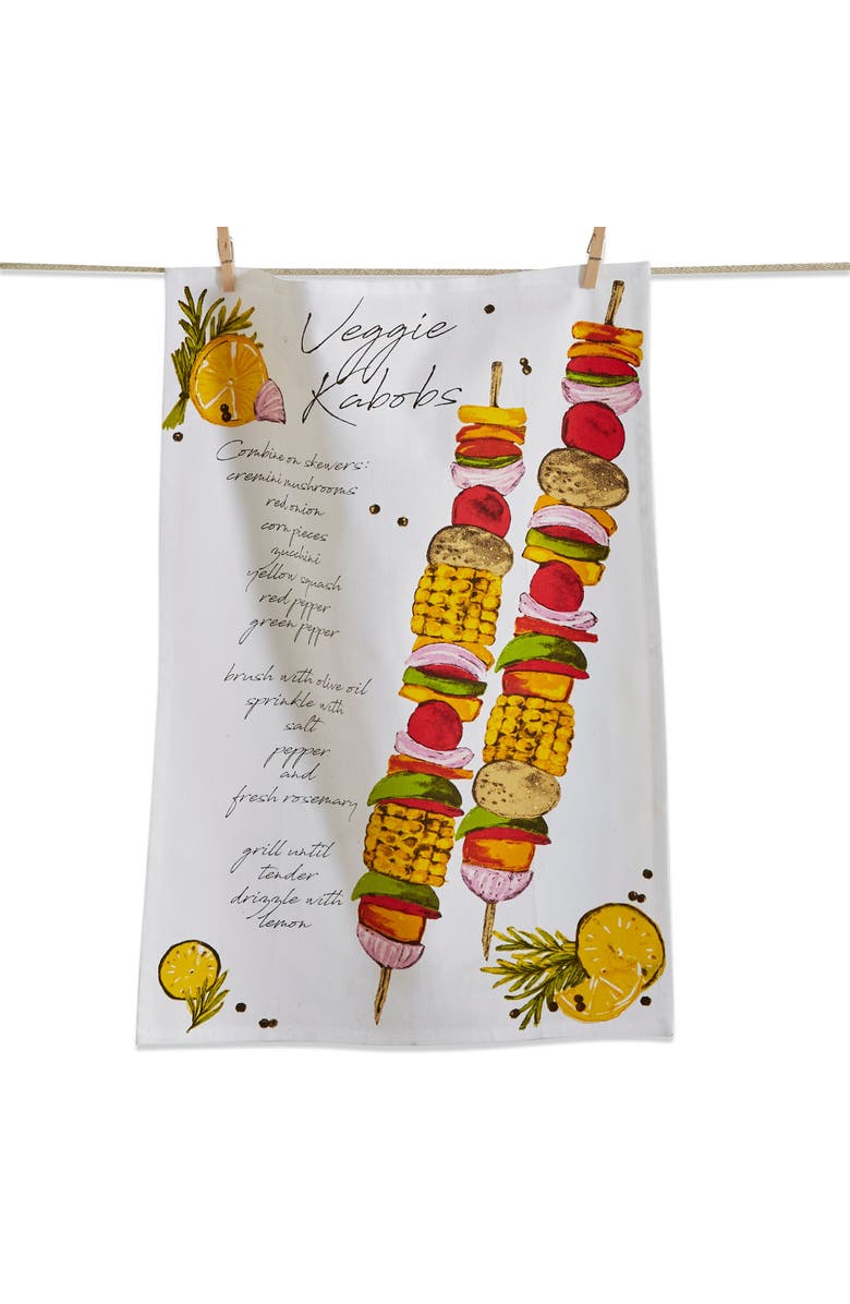 tag Multicolor Kabob Dishtowel Cotton Kitchen Towels Summer, Main, color, 