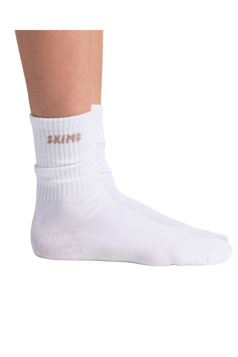 3-Pack Logo Rib Crew Socks, Main, color, SNOW LOGO MULTI