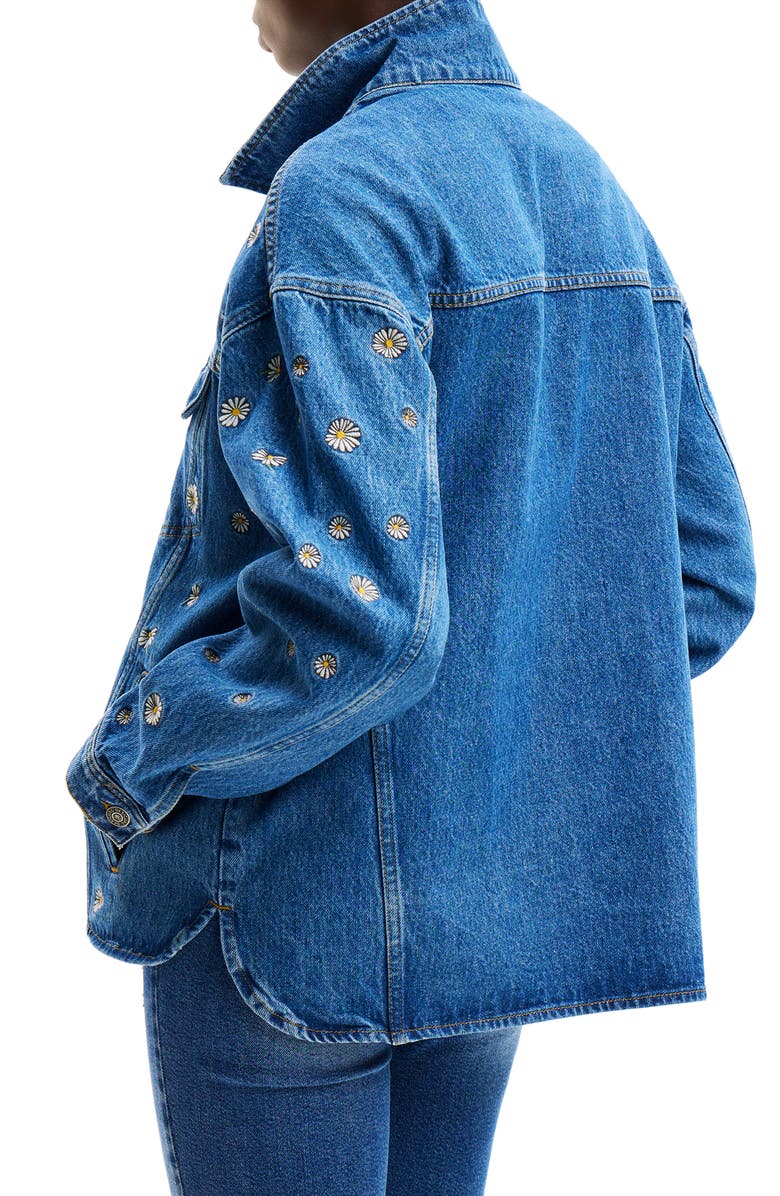 Desigual Daisy Denim Jacket, Alternate, color, 