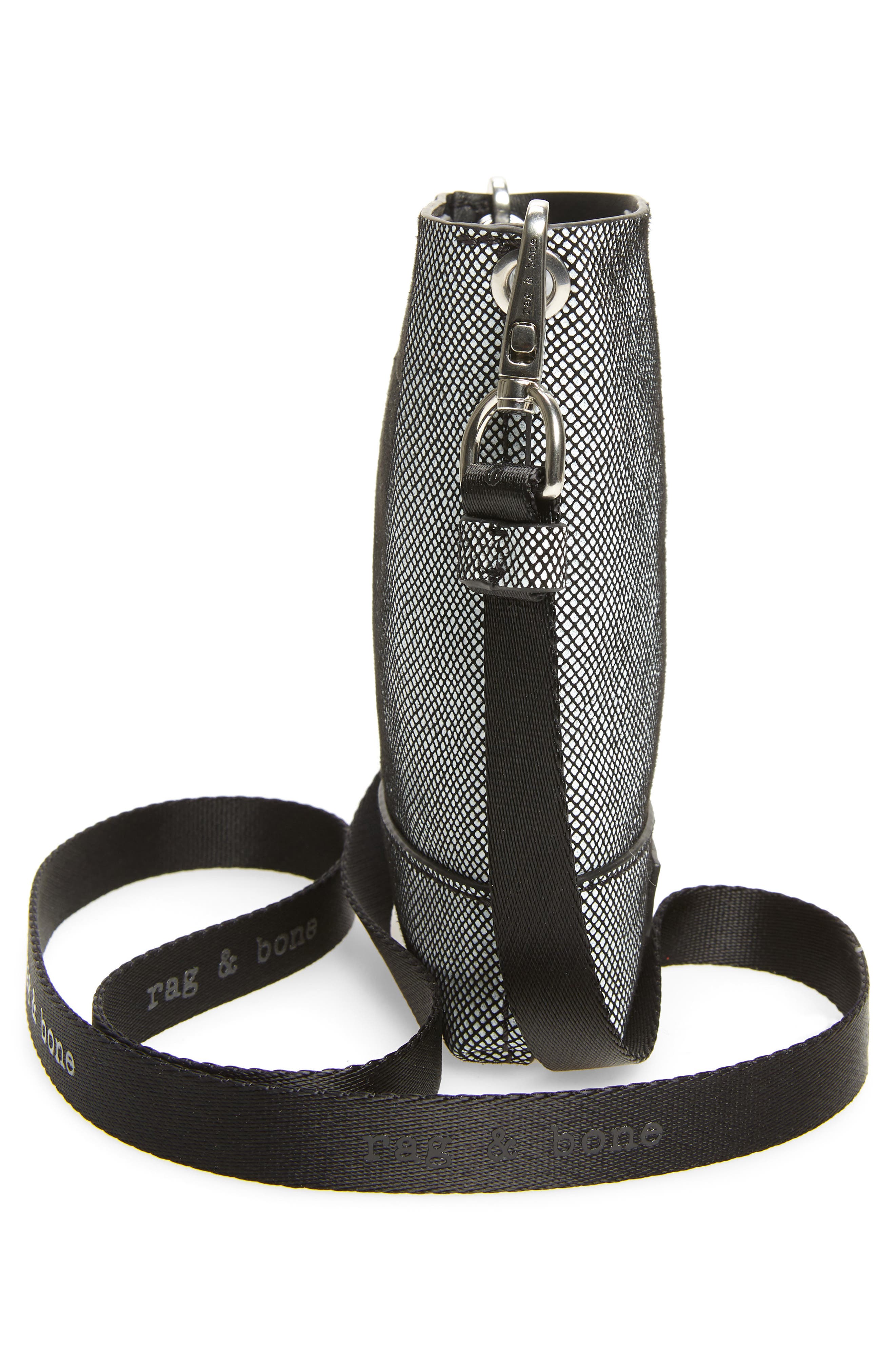 rag & bone Walker Snake Embossed Leather Crossbody Bag, Alternate, color, 