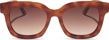 DIFF 56mm Makay Square Sunglasses in Cream Tortoise NWT Diff Eyewear - Makay Sunglasses- Cream Tortoise main image 4