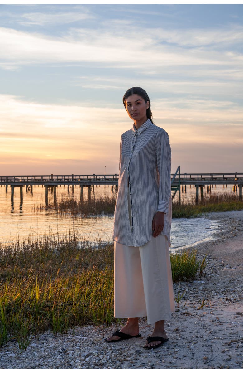 Ansea The Twill Wide Leg Pant, Alternate, color, Bone