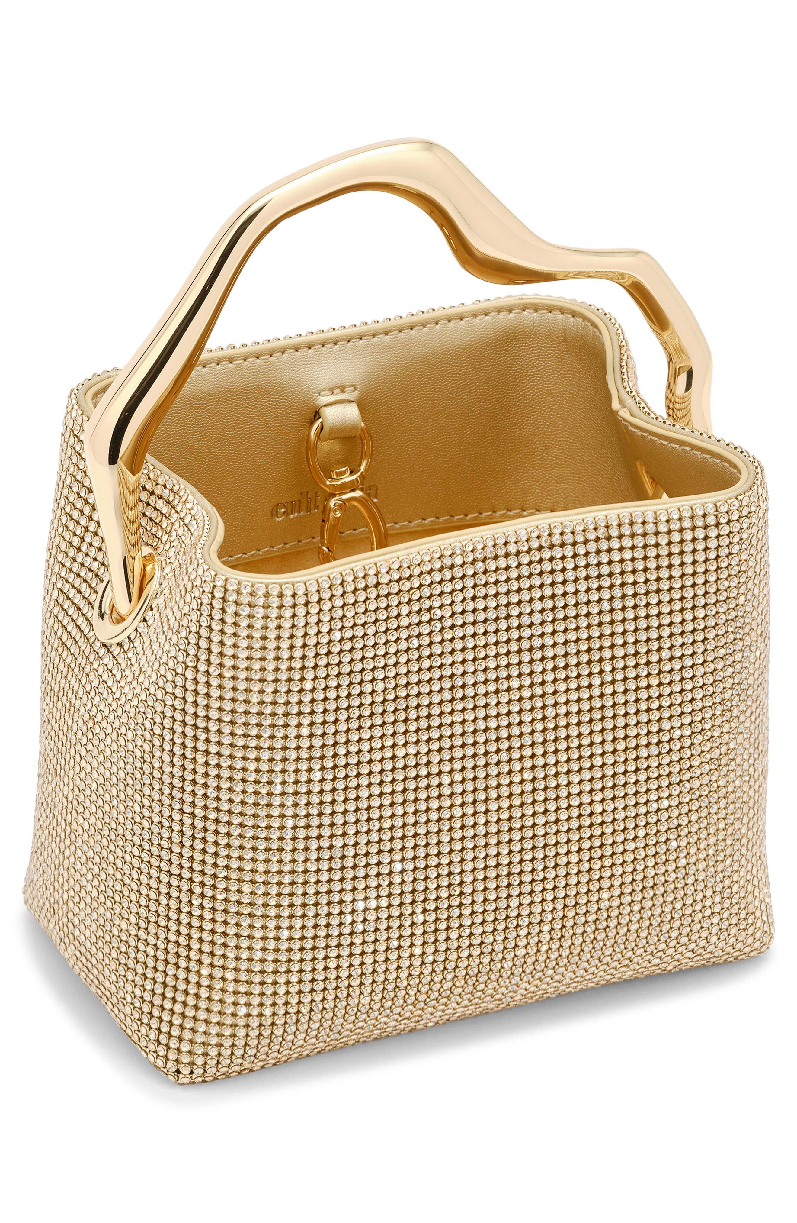 Cult Gaia Mini Solene Top Handle Bag, Alternate, color, Sand Dollar