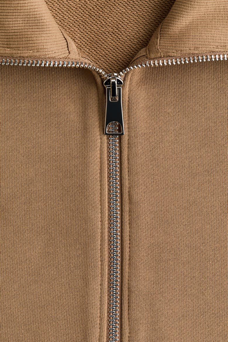 Cotton Half-Zip Polo Shirt, Alternate, color, Dark beige