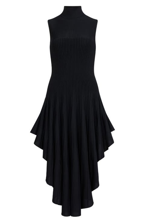 Triangle Mock Neck 3D Sculpting Knit Dress